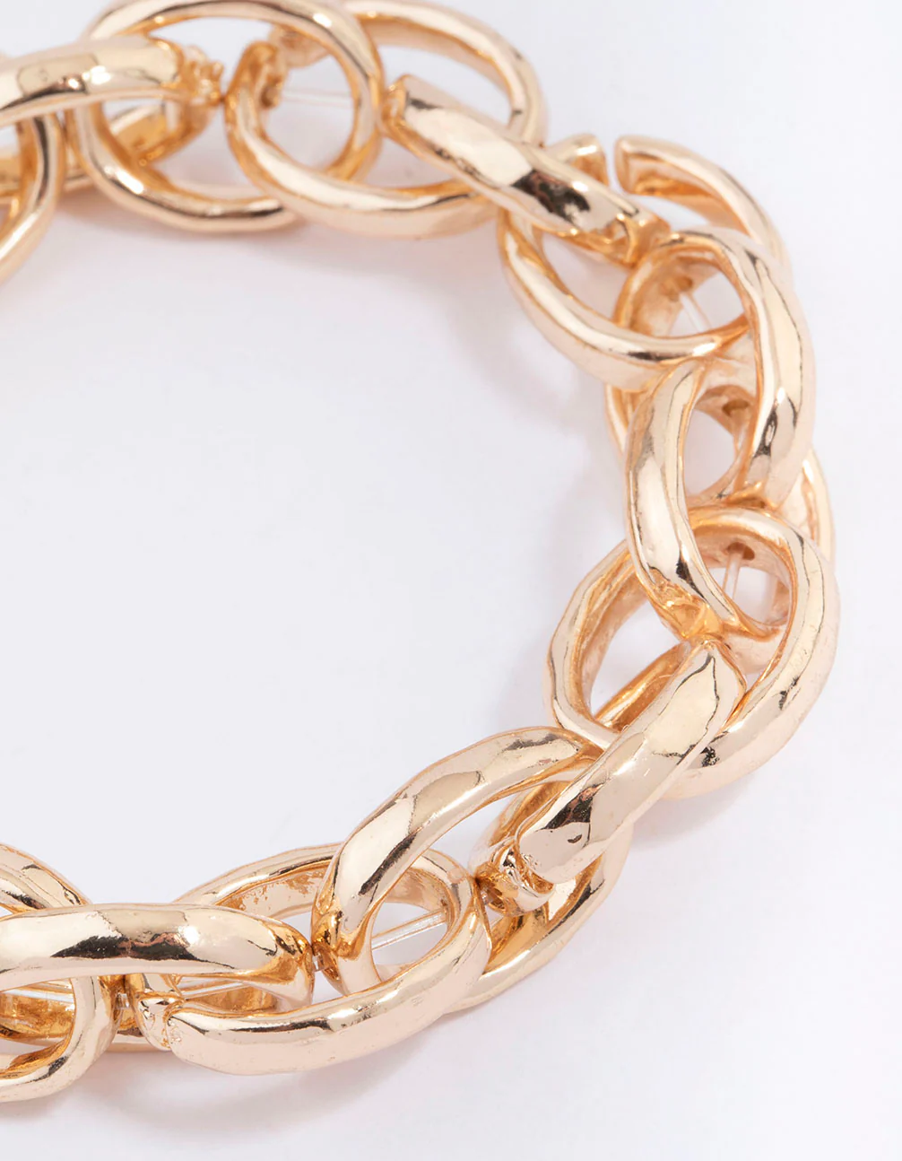 Gold Large Chain Stretch Bracelet - Image 2