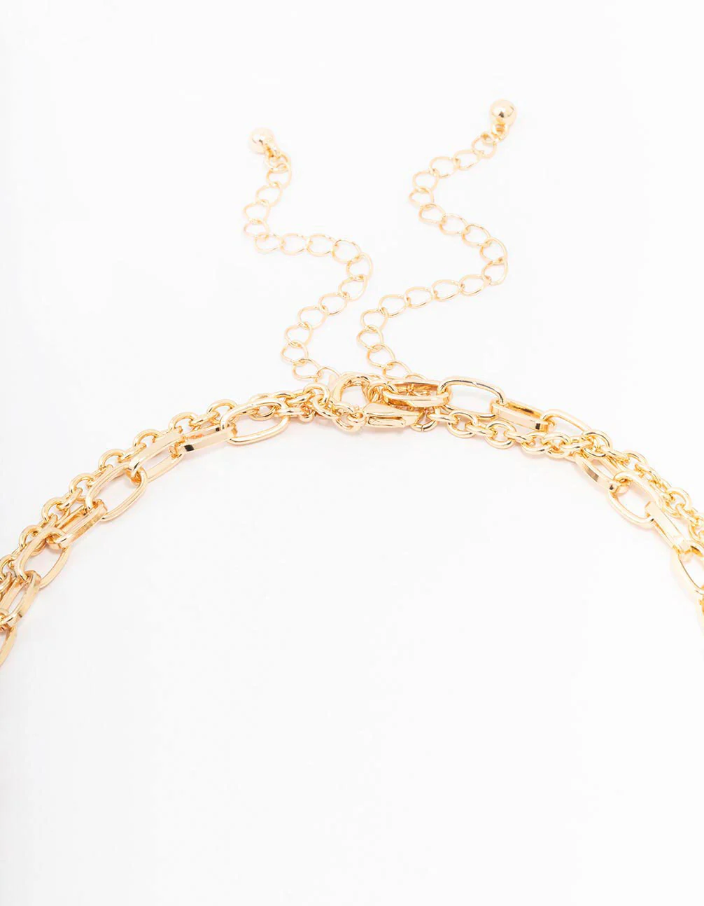 Gold Layered Mixed Beaded Necklace - Image 3