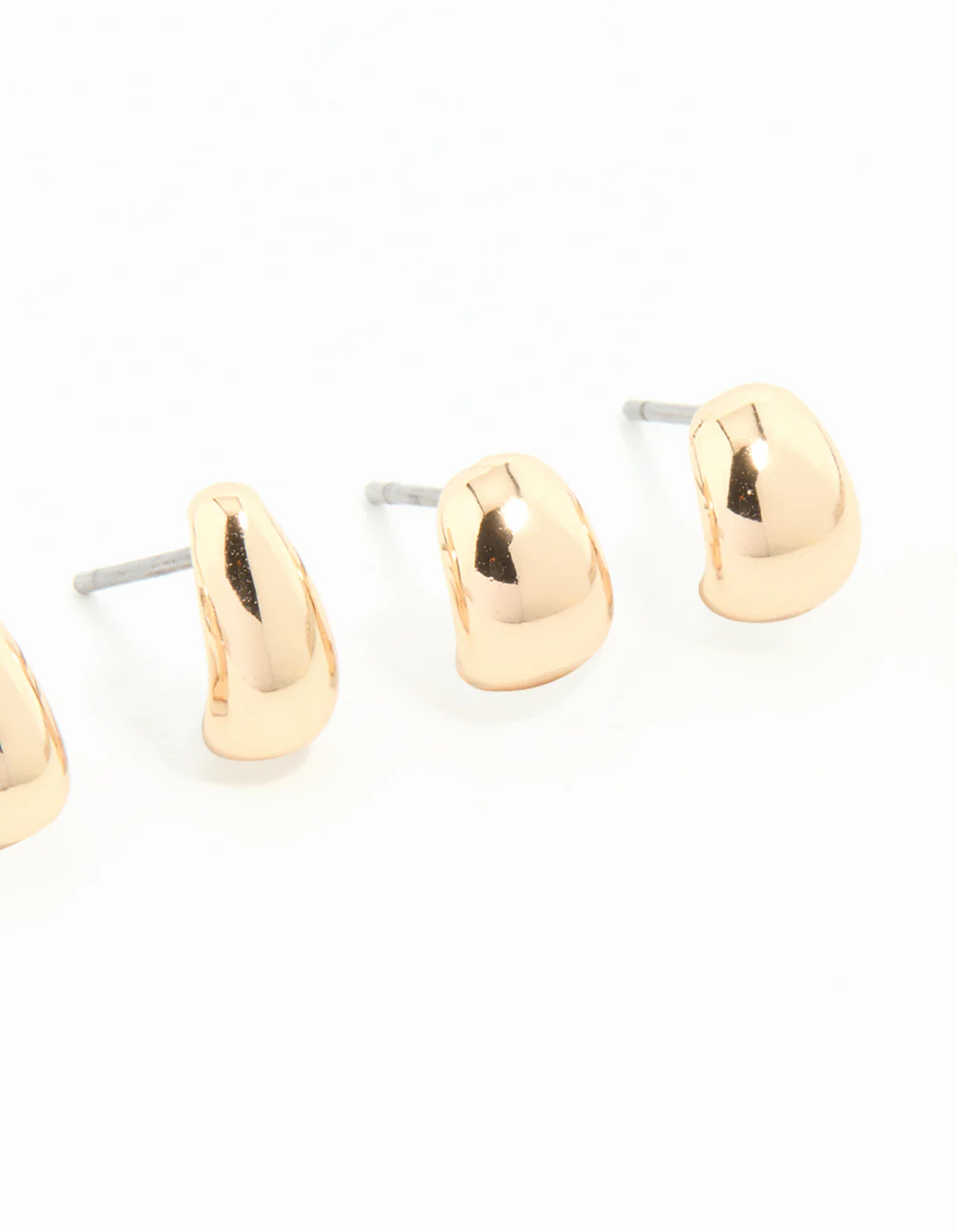 Gold Mini Stud & Hoop Earrings 3-Pack - Image 5