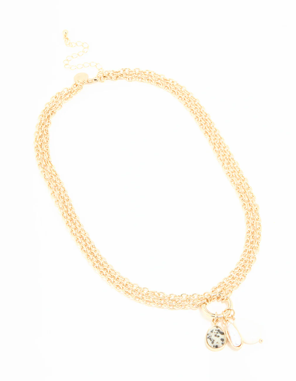 Gold Mixed Charm Layered Necklace - Image 2
