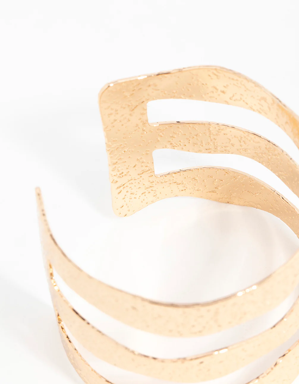 Gold Molten Multirow Wrist Cuff - Image 3