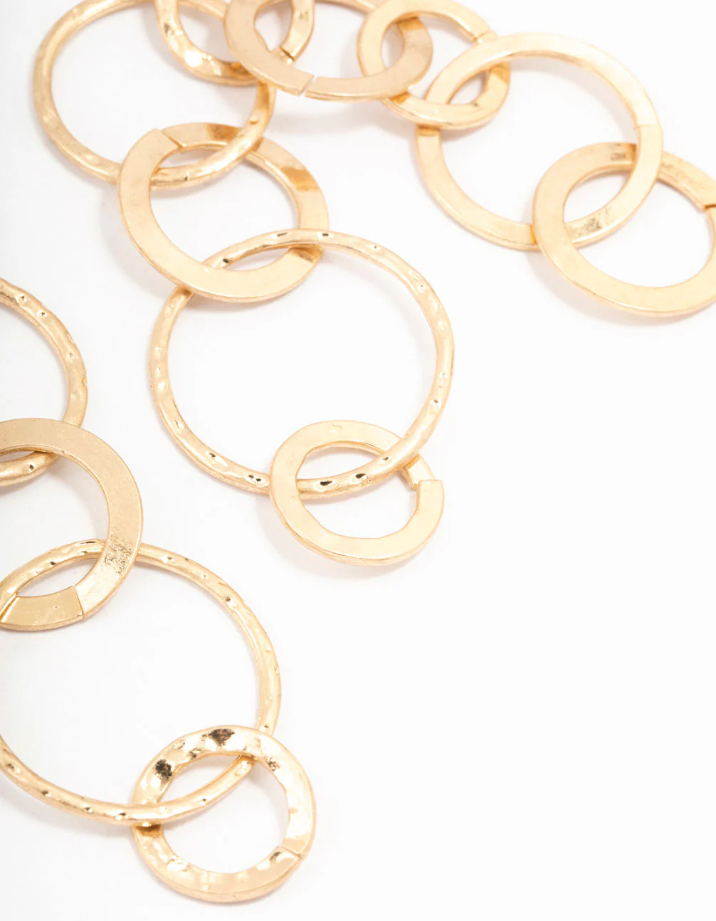 Gold Multiple Link Drop Earrings - Image 3