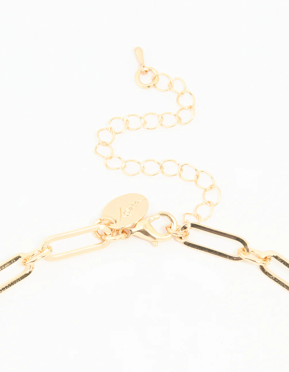 Gold Pink Gem & Pearl Drop Y-Necklace - Image 5