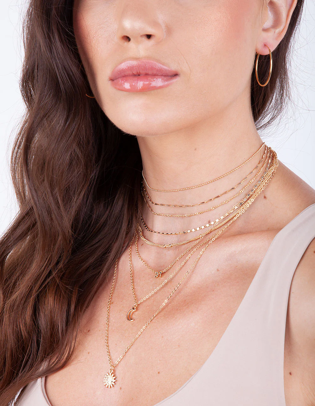 Gold Plated Sterling Silver Classic 30mm Hoop - Image 2