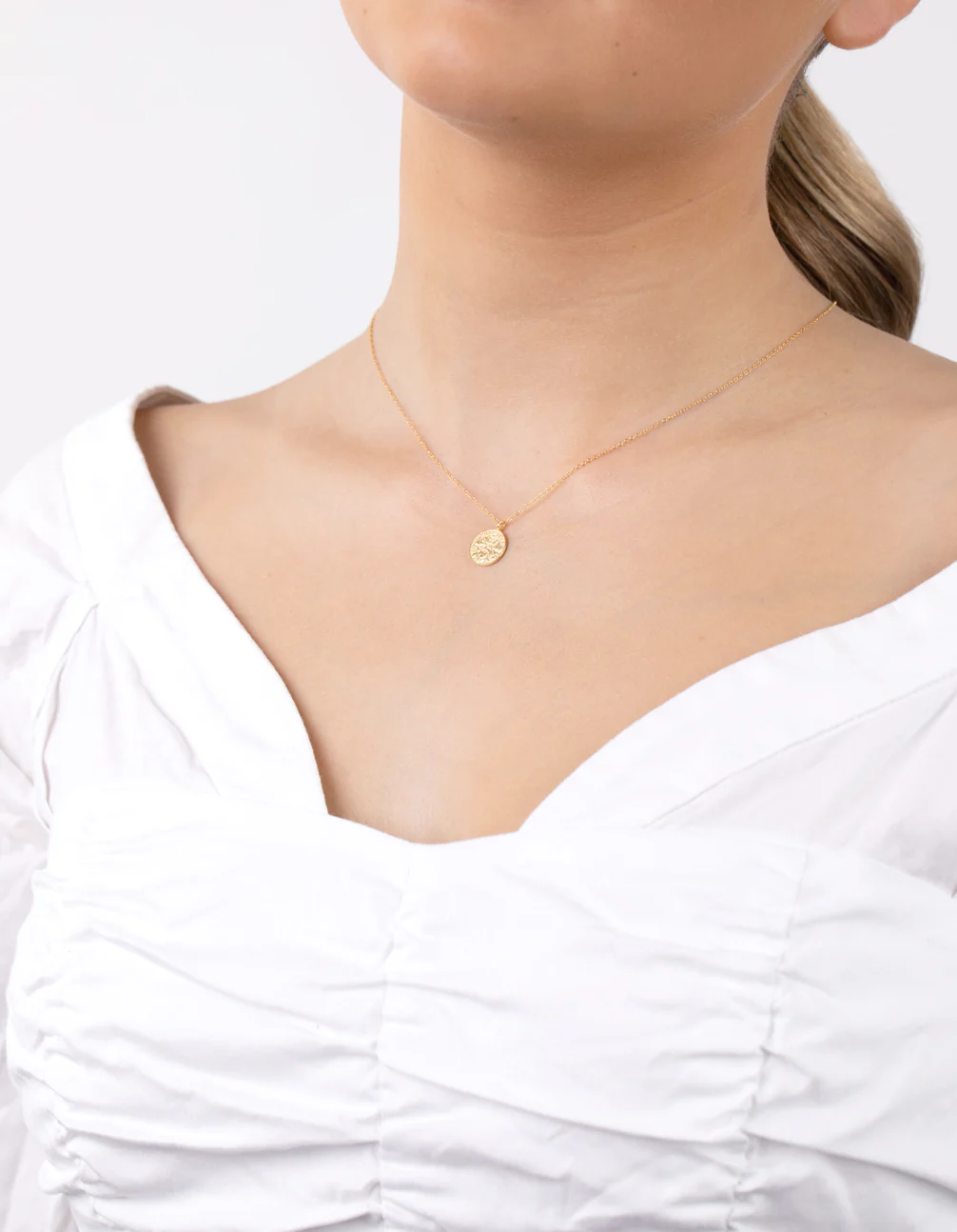 Gold Plated Sterling Silver Sixpence Necklace - Image 5