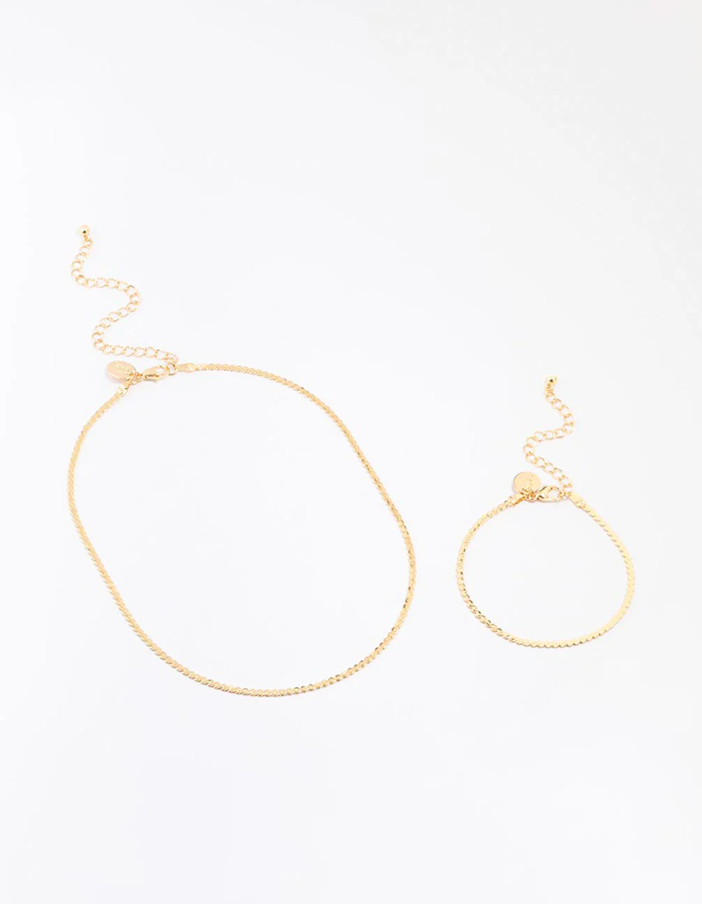 Gold Plated Bracelet & Necklace Set - Image 2