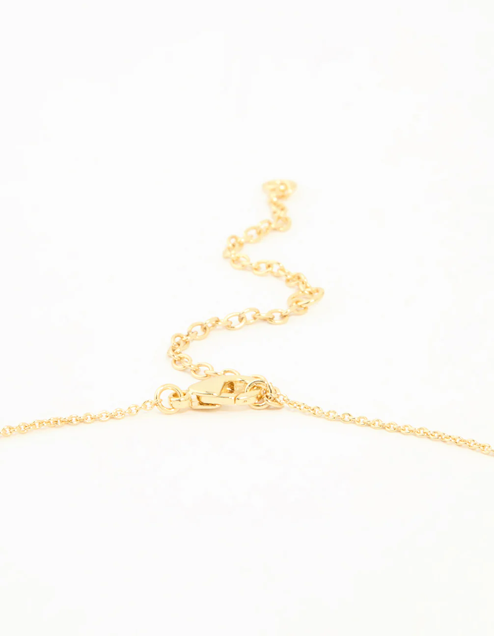 Gold Plated Brass Mini Bubble Letter A Pendant Necklace - Image 3