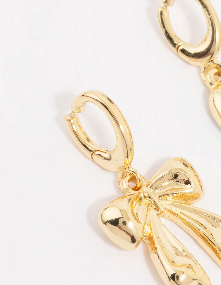 Gold Plated Chilli & Bow Charms 3-Pack - Image 2