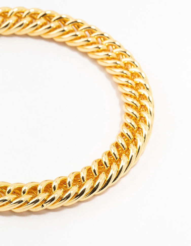 Gold Plated Circle Fob Bracelet - Image 2