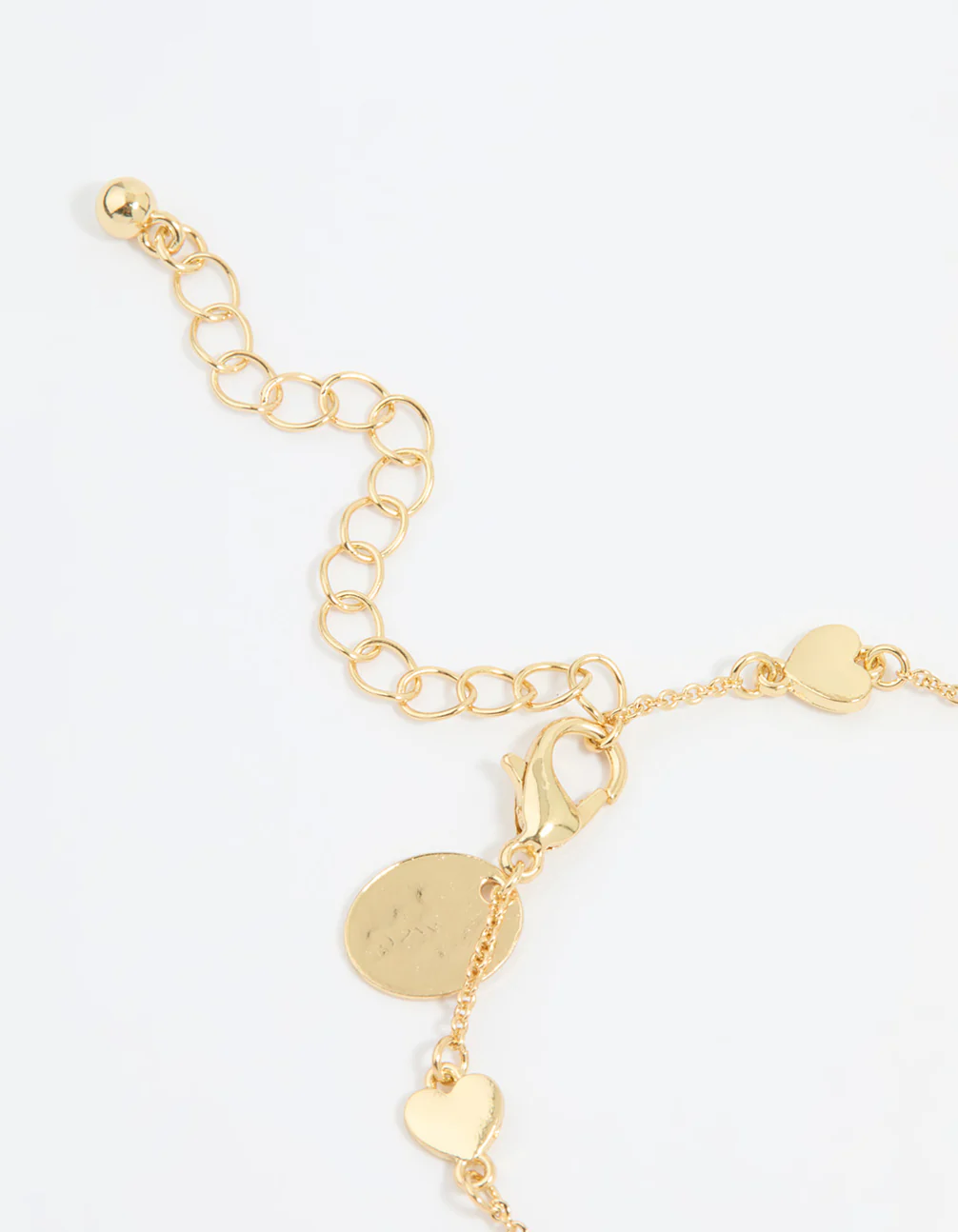 Gold Plated Cubic Zirconia & Heart Bracelet - Image 5