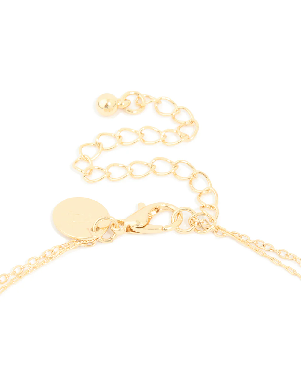 Gold Plated Cubic Zirconia Semi Precious Layered Necklace - Image 3
