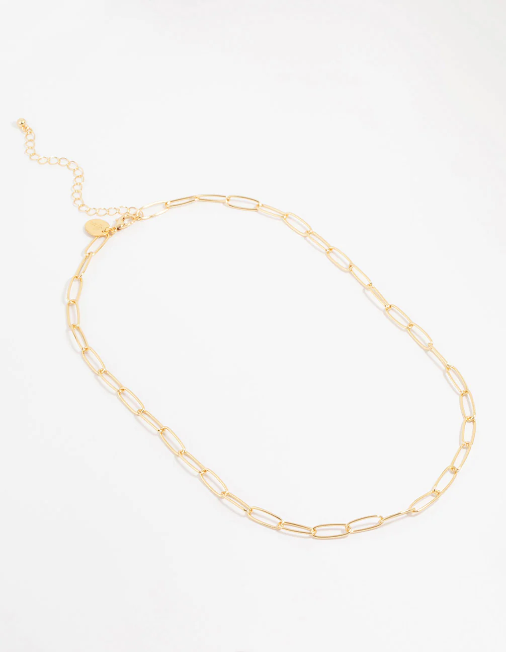 Gold Plated Fine Oval Link Necklace - Image 4