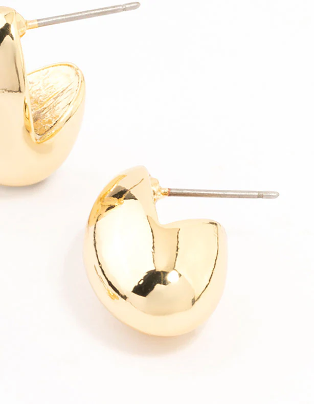 Gold Plated Oval Hoop & Stud Earrings 2-Pack - Image 3