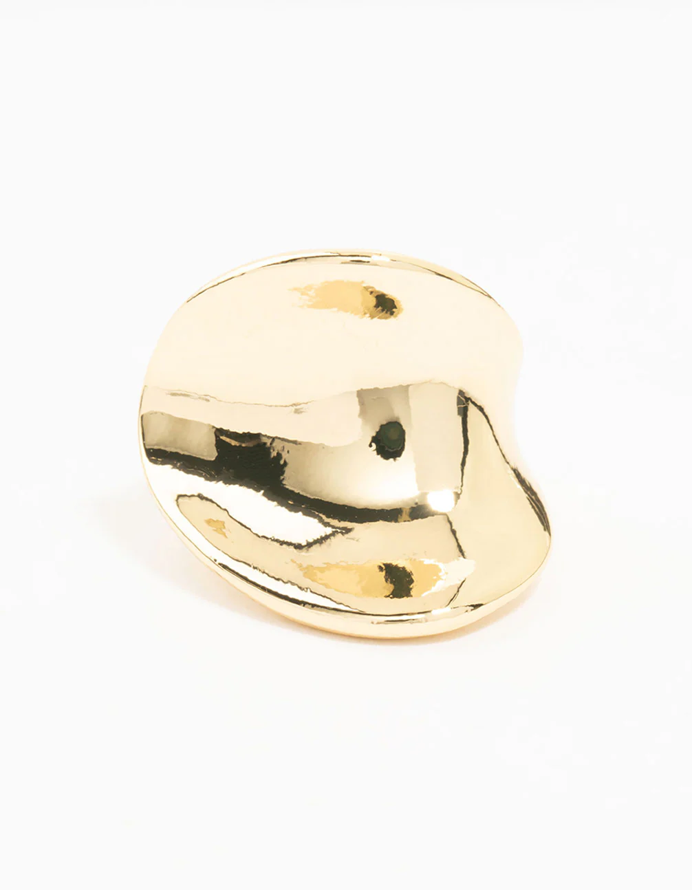 Gold Plated Statement Wave Ring - Image 2