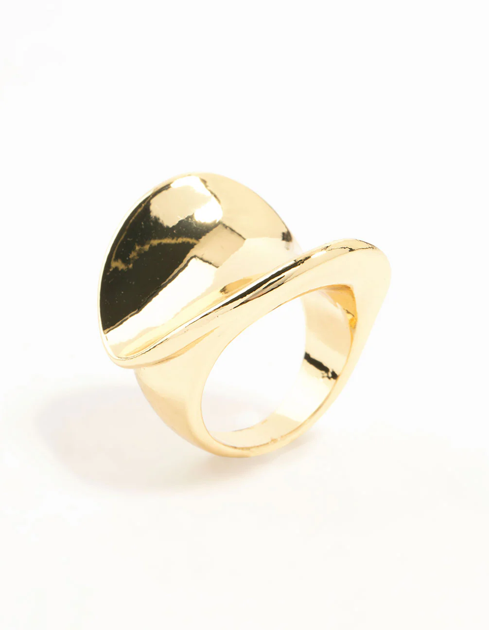 Gold Plated Statement Wave Ring - Image 3