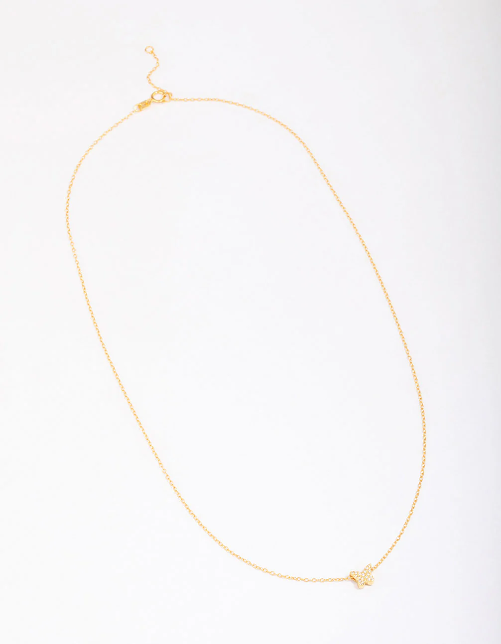 Gold Plated Sterling Silver Butterfly Pendant Necklace - Image 4