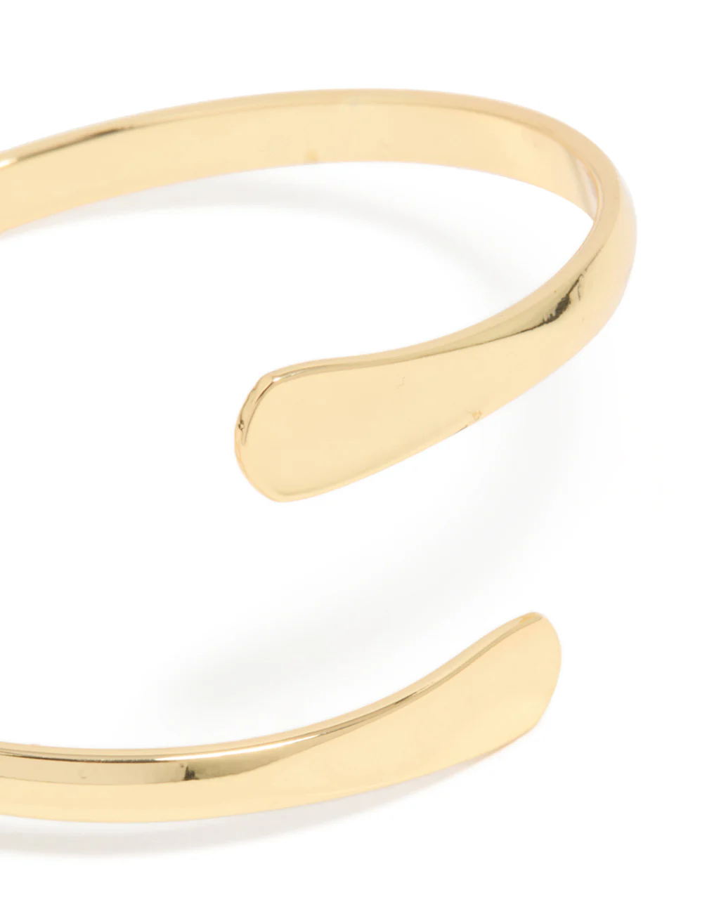 Gold Plated Teardrop Wrap Bangle - Image 3
