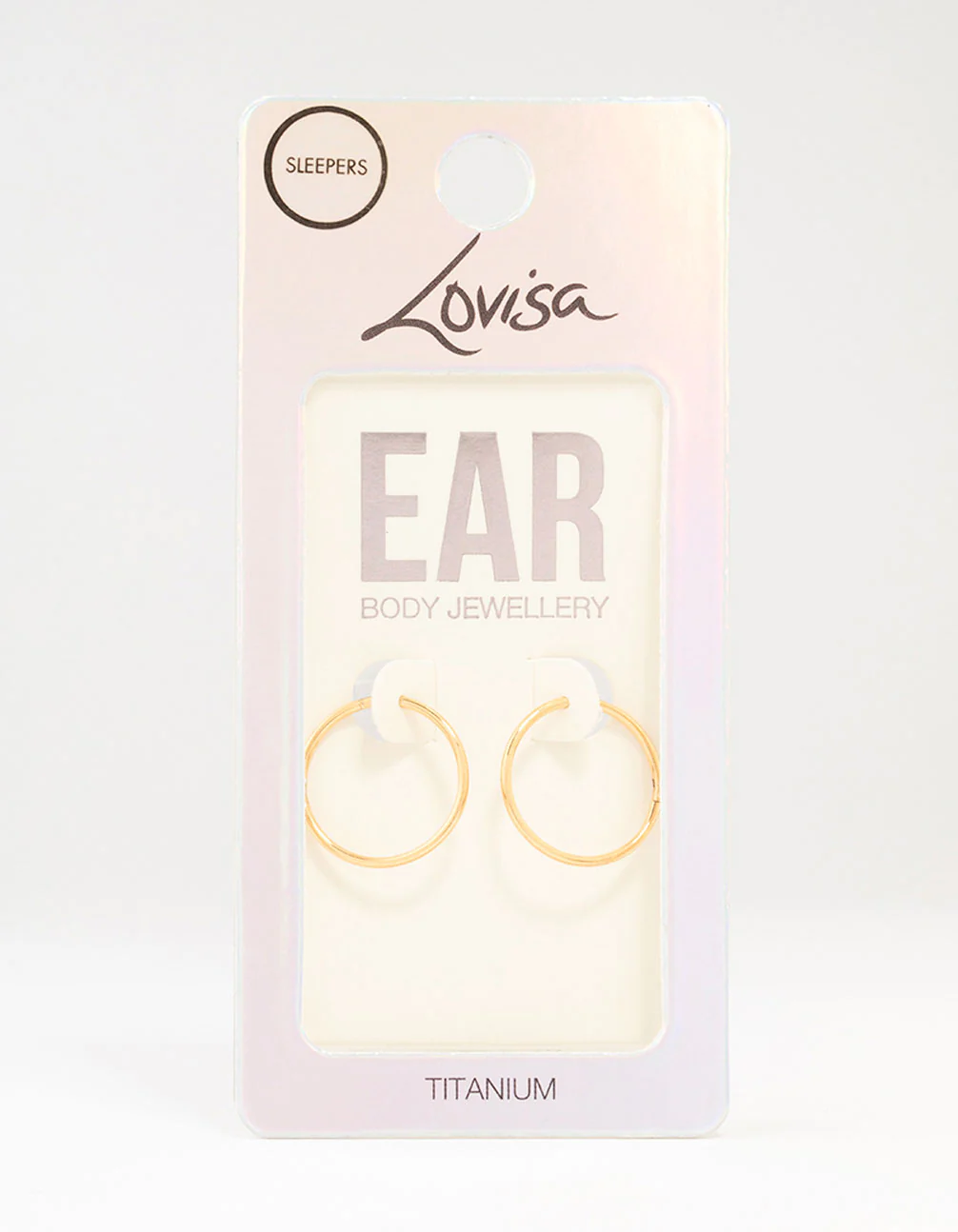 Gold Plated Titanium Sleeper Earrings 16MM - Image 3