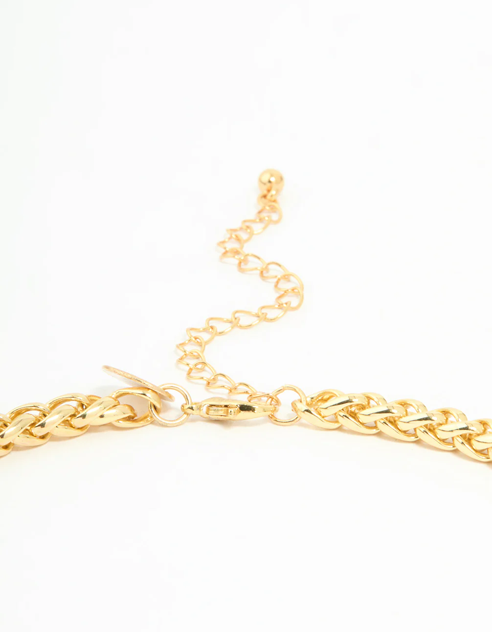Gold Plated Wheat Chain Necklace - Image 3