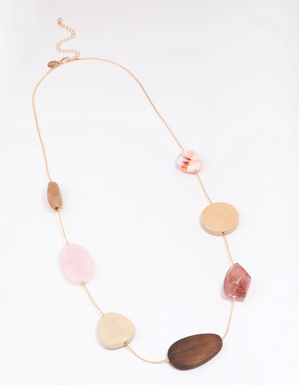 Gold Large Round Circle Chain Necklace - Image 2