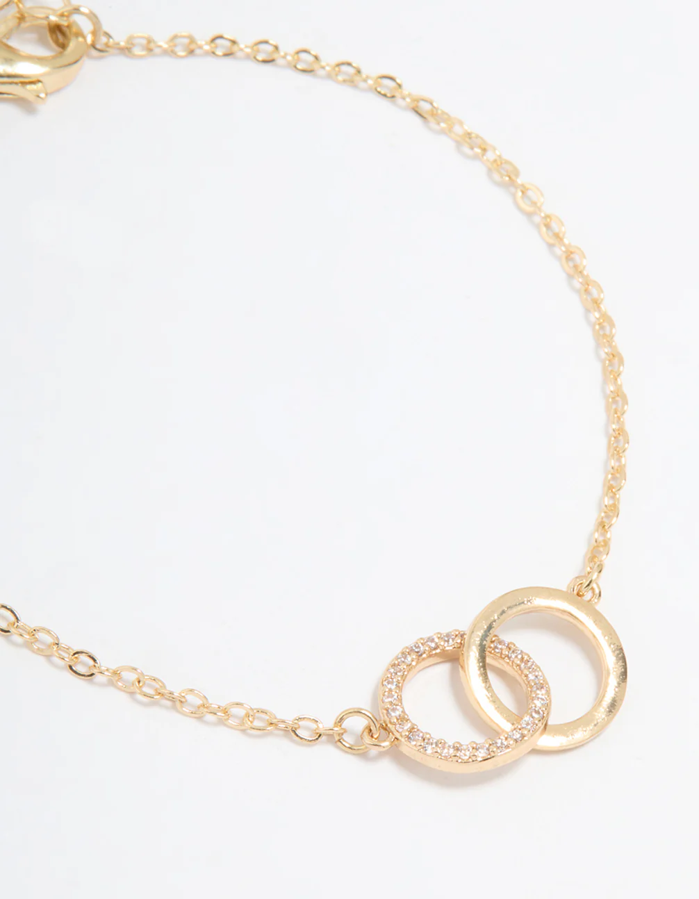 Gold & Silver Plated Brass Cubic Zirconia Link Bracelets 2-Pack - Image 3