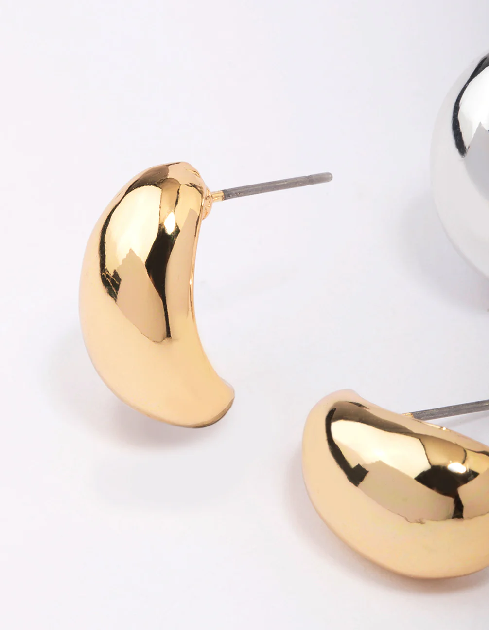 Gold & Silver Plated Bubble Stud Earring Pack - Image 2