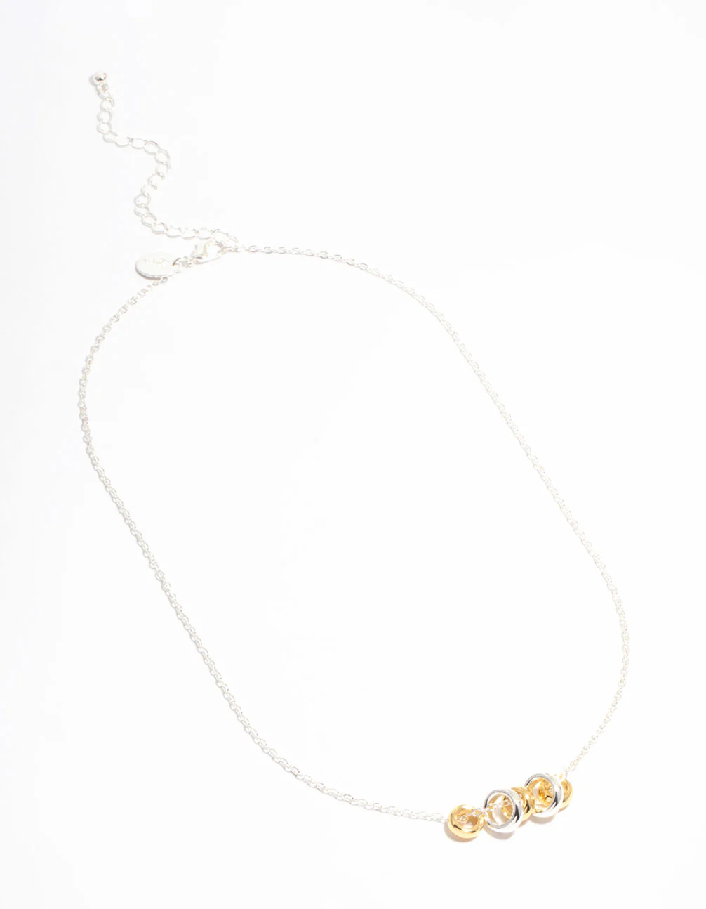 Gold & Silver Plated Rondell Pendant Necklace - Image 2