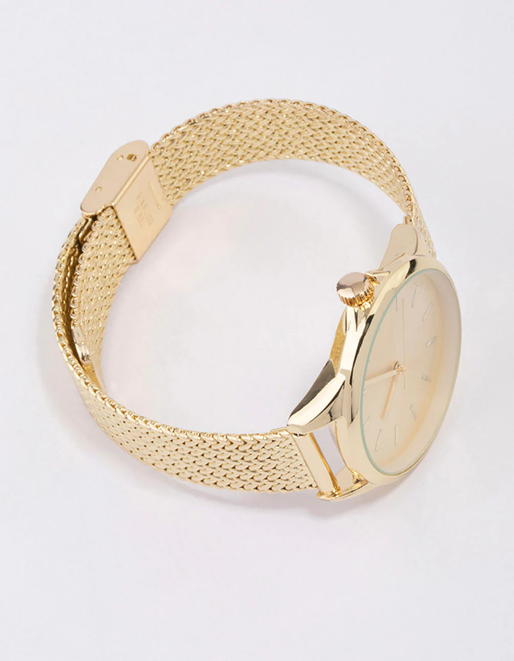 Gold Medium Simple Mesh Watch - Image 2