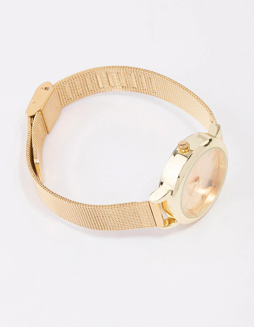 Gold Small Simple Mesh Watch - Image 2