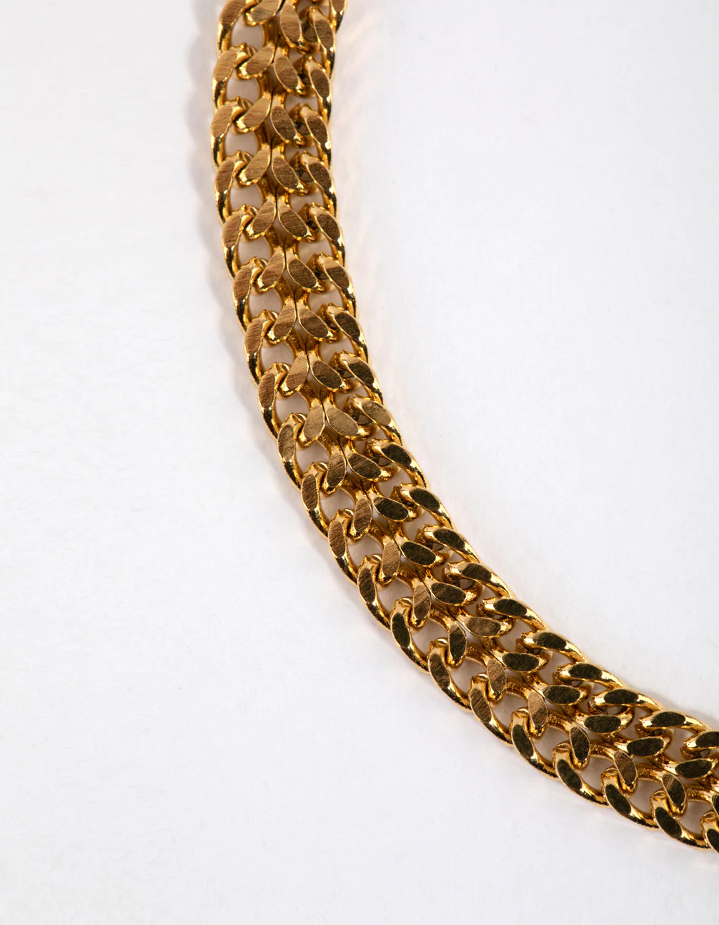 Gold Plated Surgical Steel Fancy Curb Chain Bracelet - Image 3