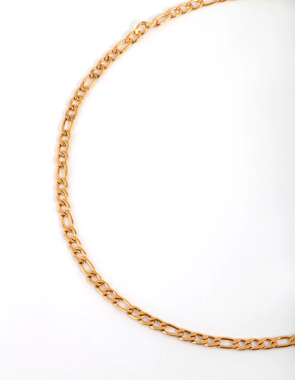 Gold Plated Surgical Steel Figaro Necklace