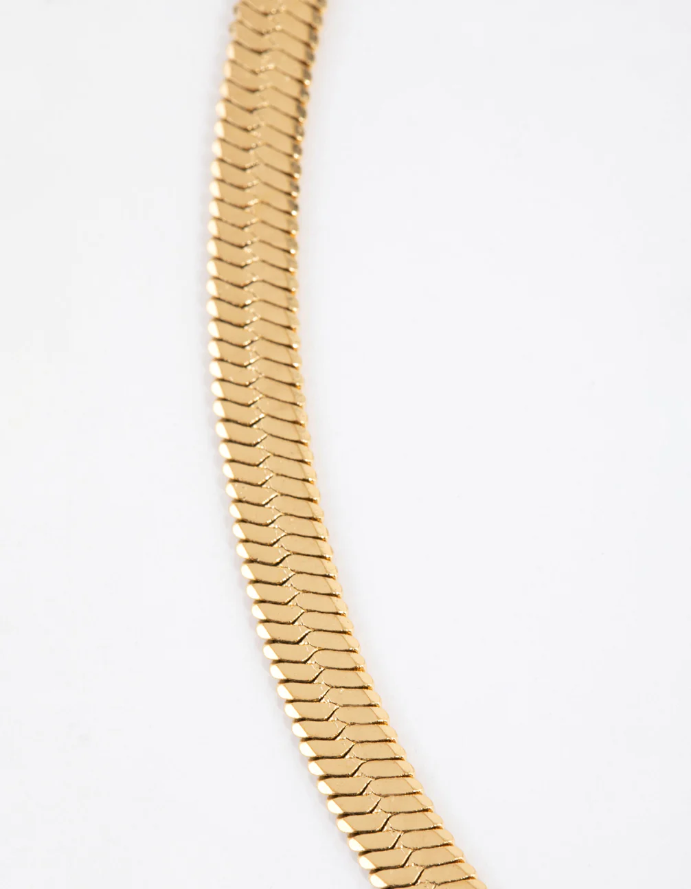 Gold Plated Surgical Steel Herringbone Necklace - Image 4