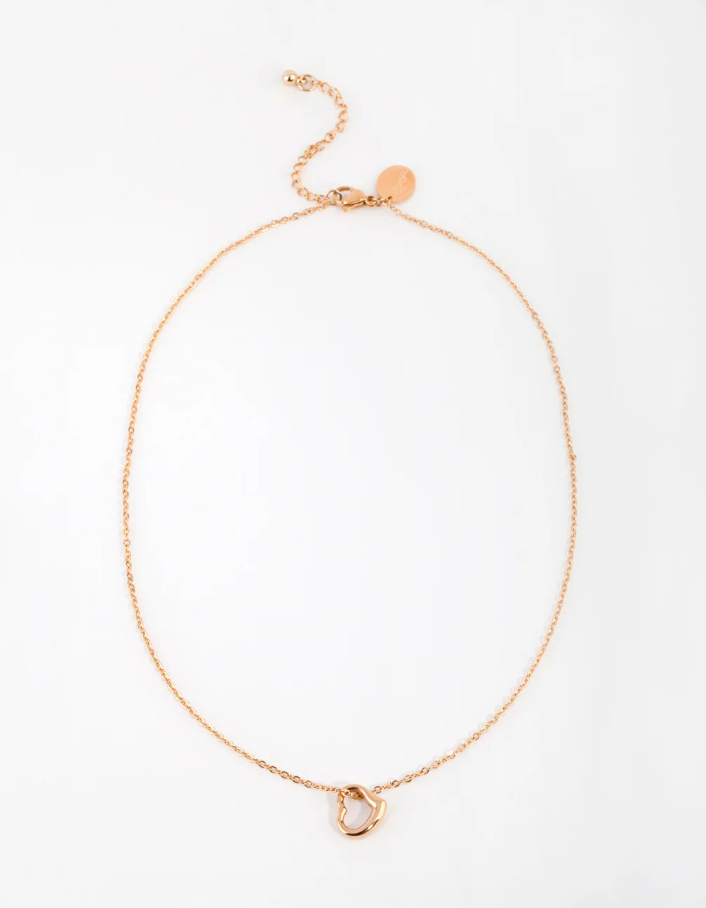 Gold-Plated Surgical Steel Open Heart Necklace - Image 2
