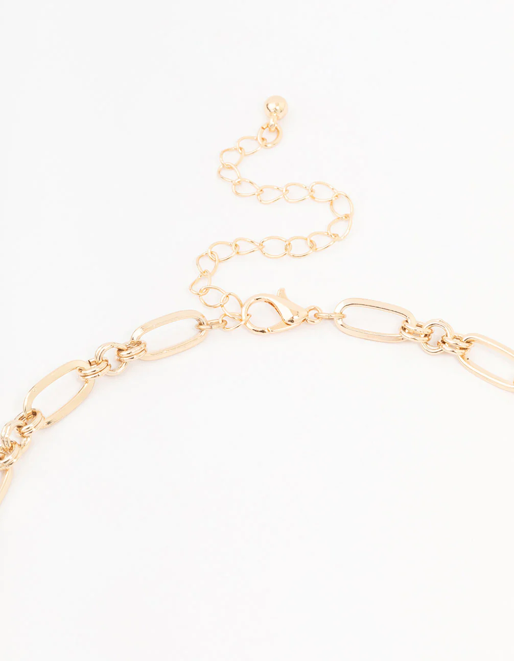 Gold T-Bar Chain Y Necklace - Image 3
