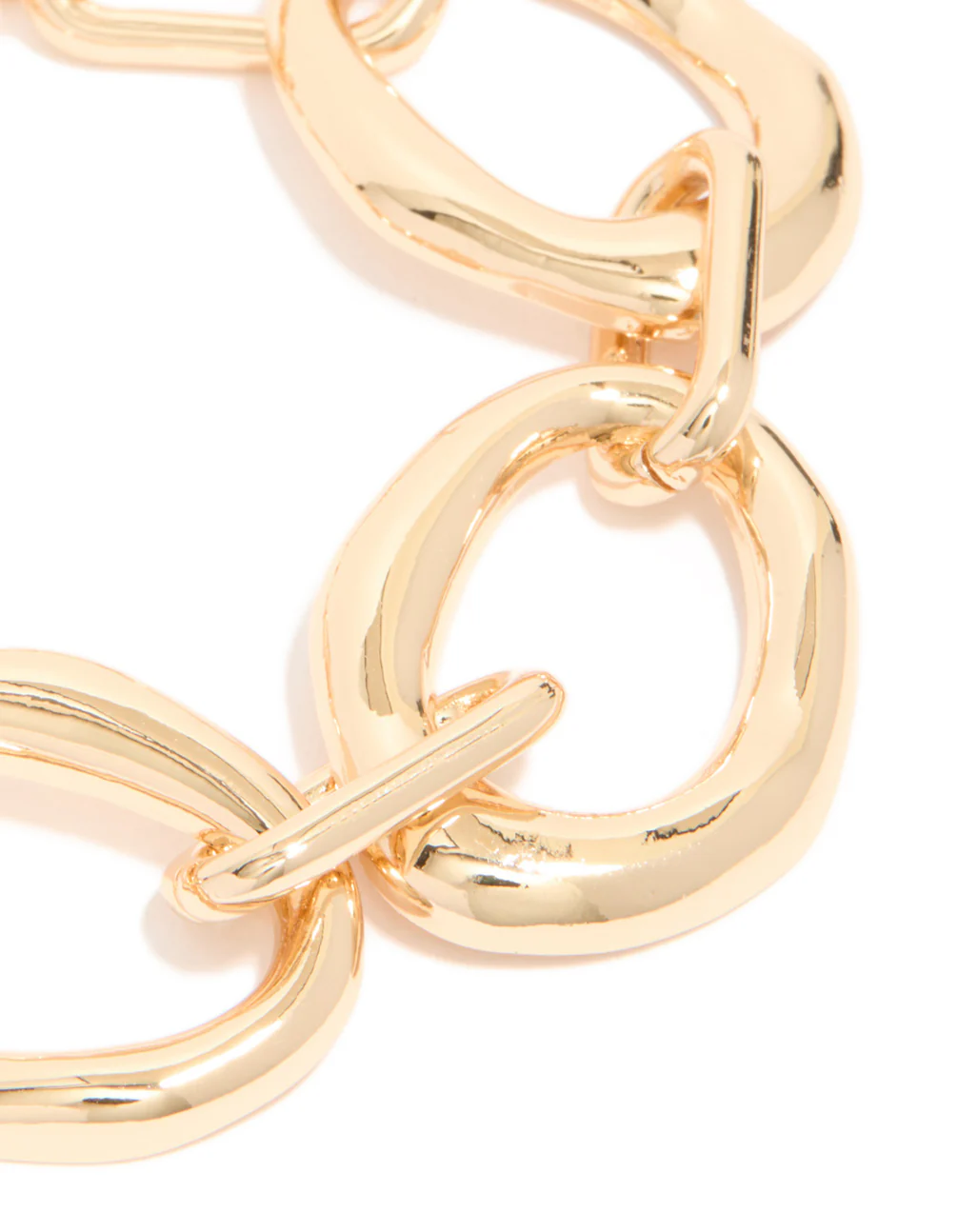 Gold Thick Link Adjustable Bracelet - Image 4