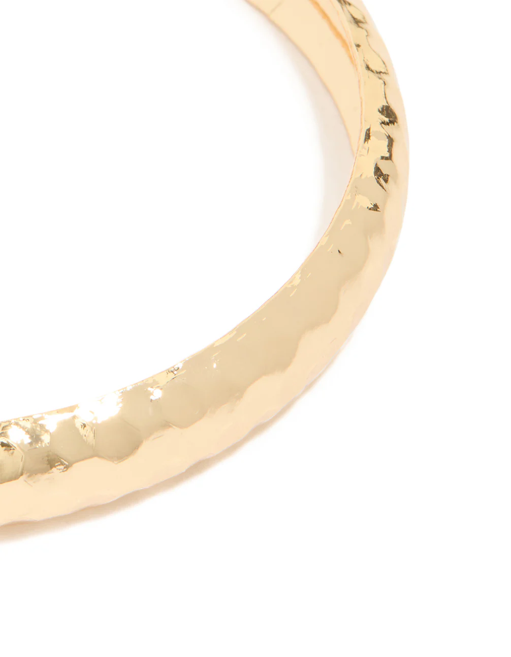 Gold Thin Hammered Bangle - Image 2