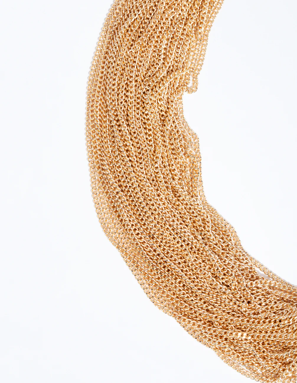 Gold Layered Slinky Chain Necklace - Image 3