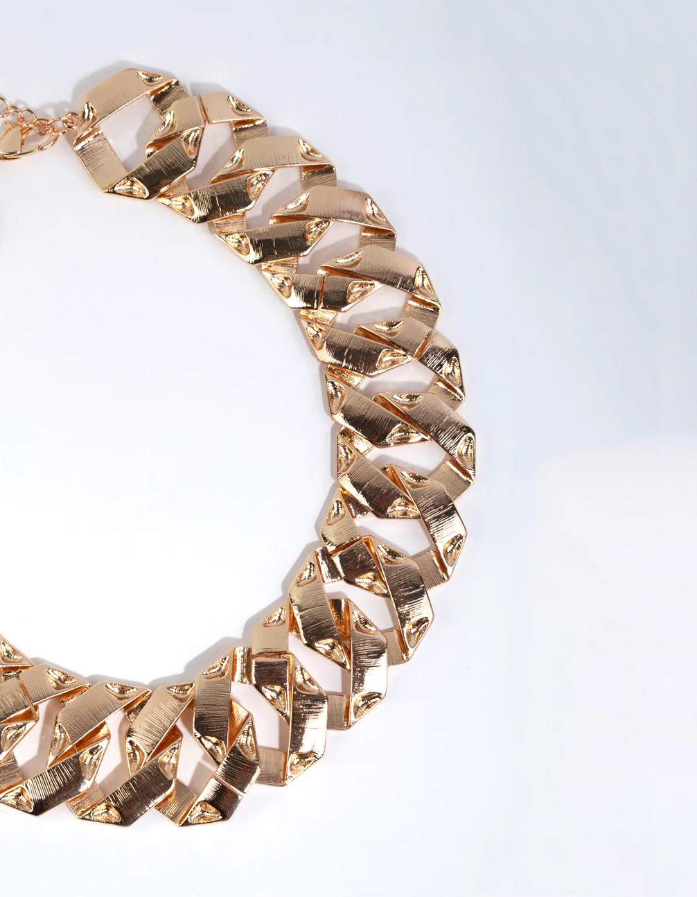 Gold Statement Chain Necklace - Image 6