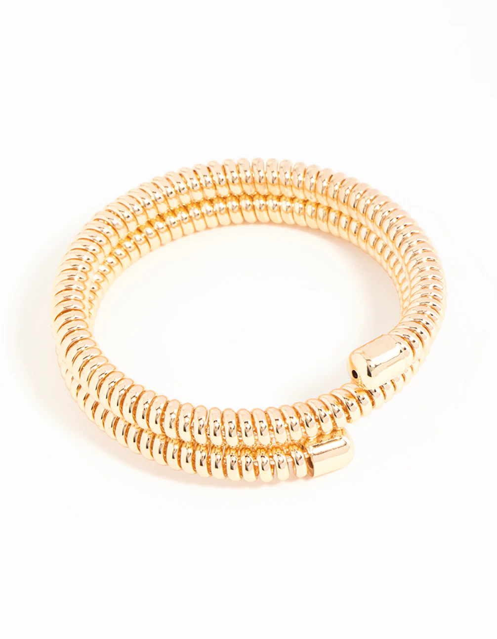 Gold Twisted Watch Link Style Wrist Cuff