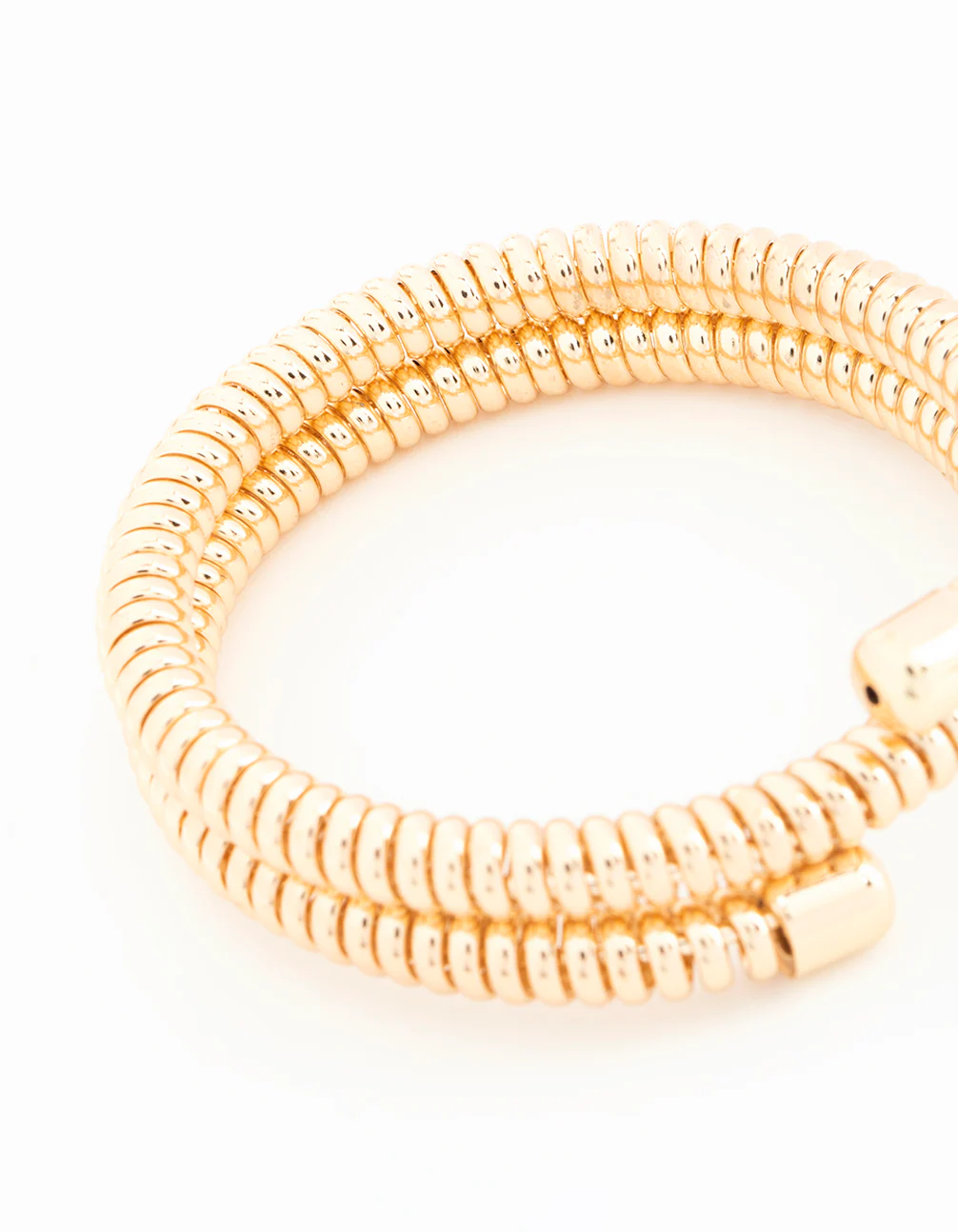 Gold Twisted Watch Link Style Wrist Cuff - Image 3