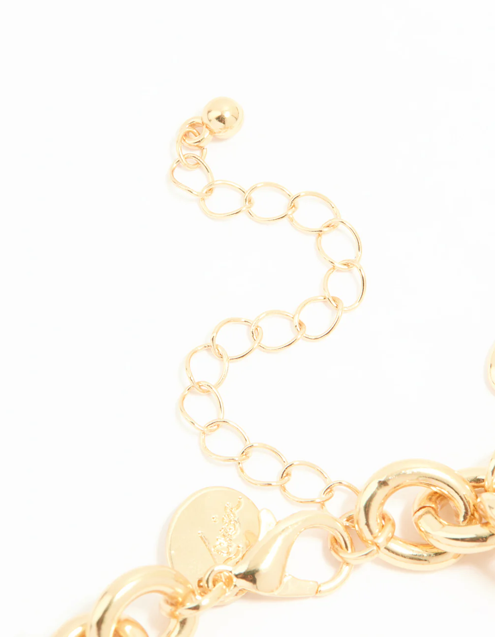 Gold Watch & Cross Charm Bracelet - Image 3
