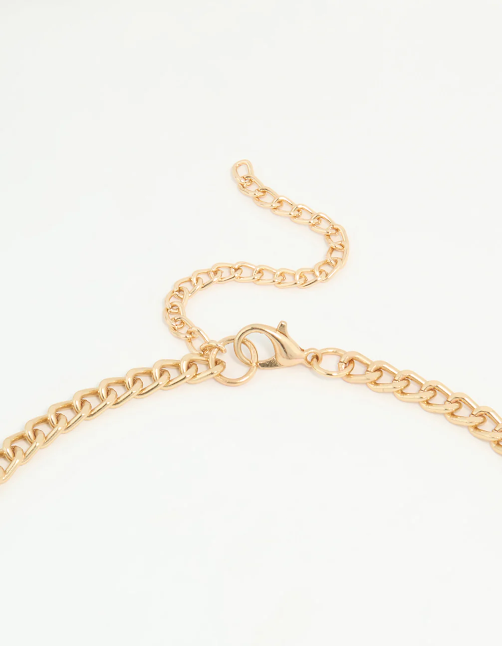 Gold White Raffia & Wood Textured Ball Necklace - Image 3
