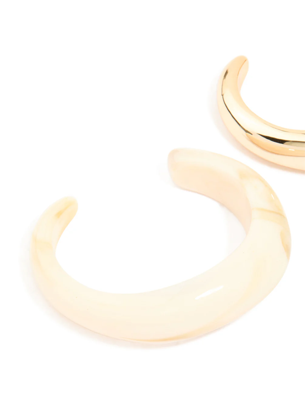 Gold & White Resin Bangles 2-Pack - Image 4