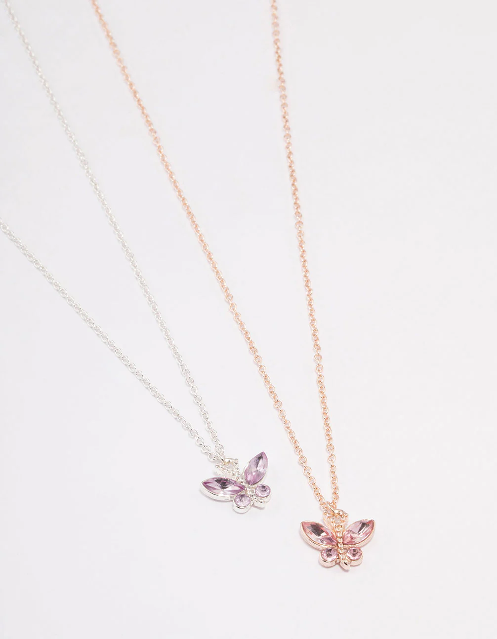 Mixed Metal Mini Butterfly Necklace Pack - Image 3