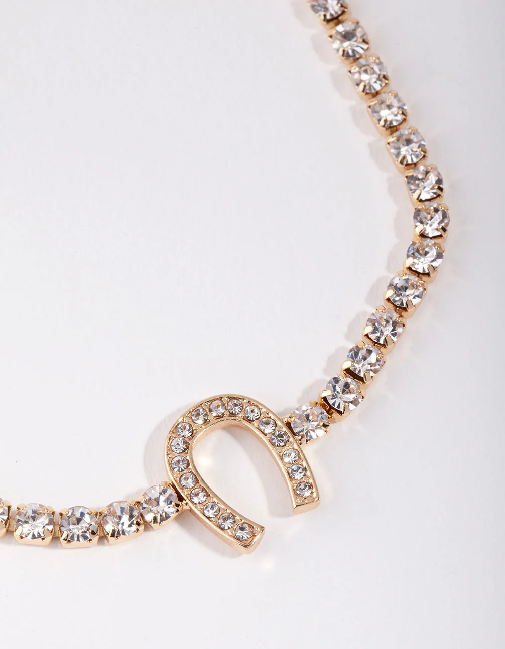 Gold Horse Shoe Cup Chain Bracelet - Image 3