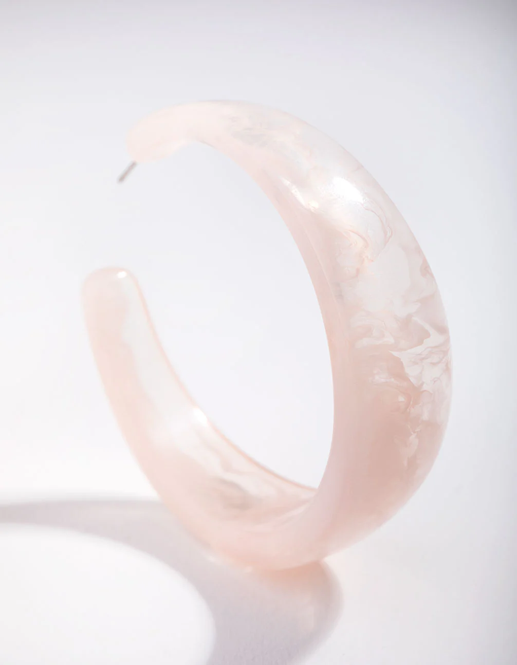 Acrylic Cloudy Hoop Earrings - Image 4
