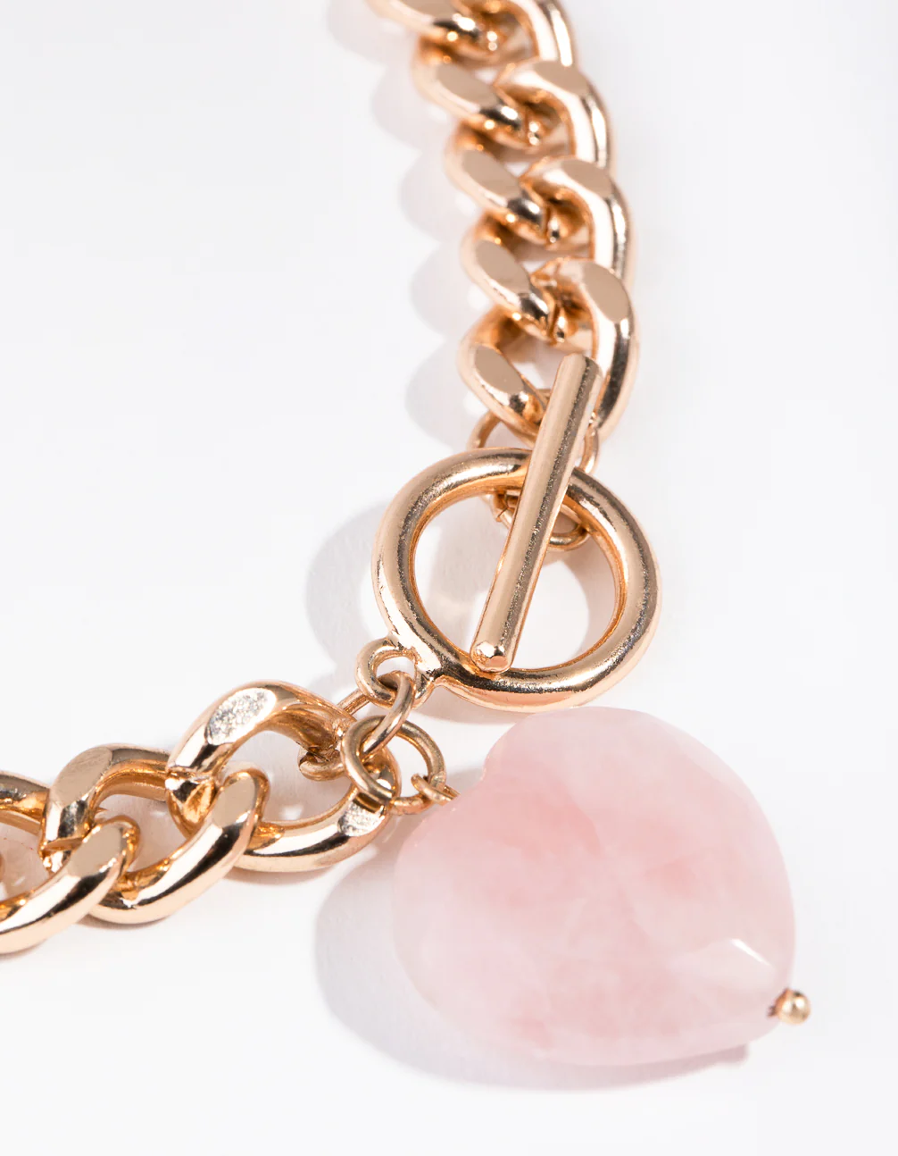 Gold Semi Precious Heart T&O Necklace - Image 3