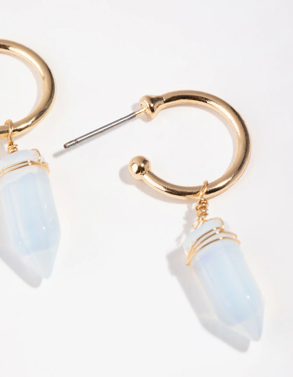Gold Mini Shard Hoop Earrings - Image 2