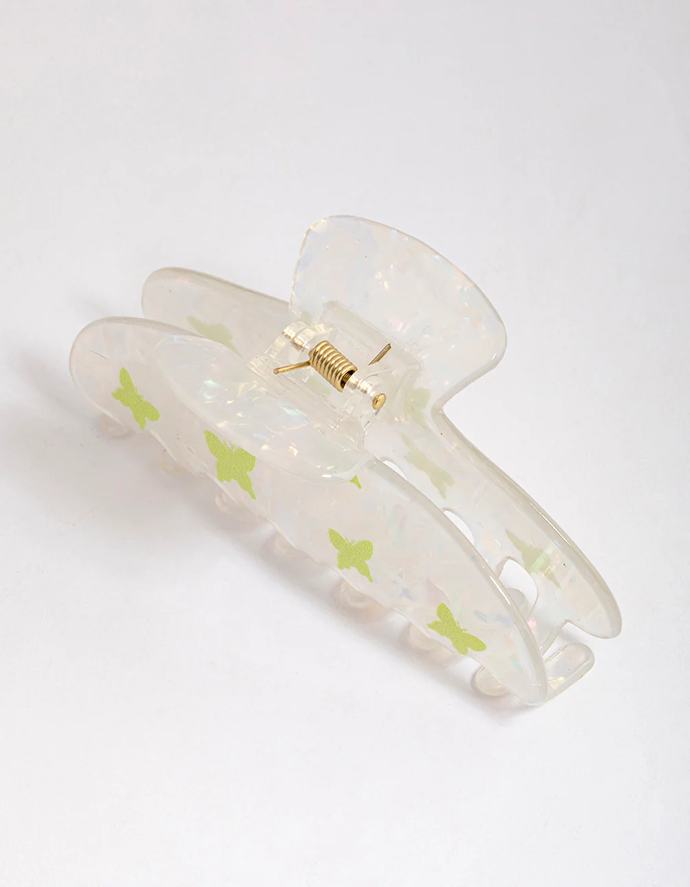 Clear Marble Butterfly Print Acrylic Claw Clip - Image 3