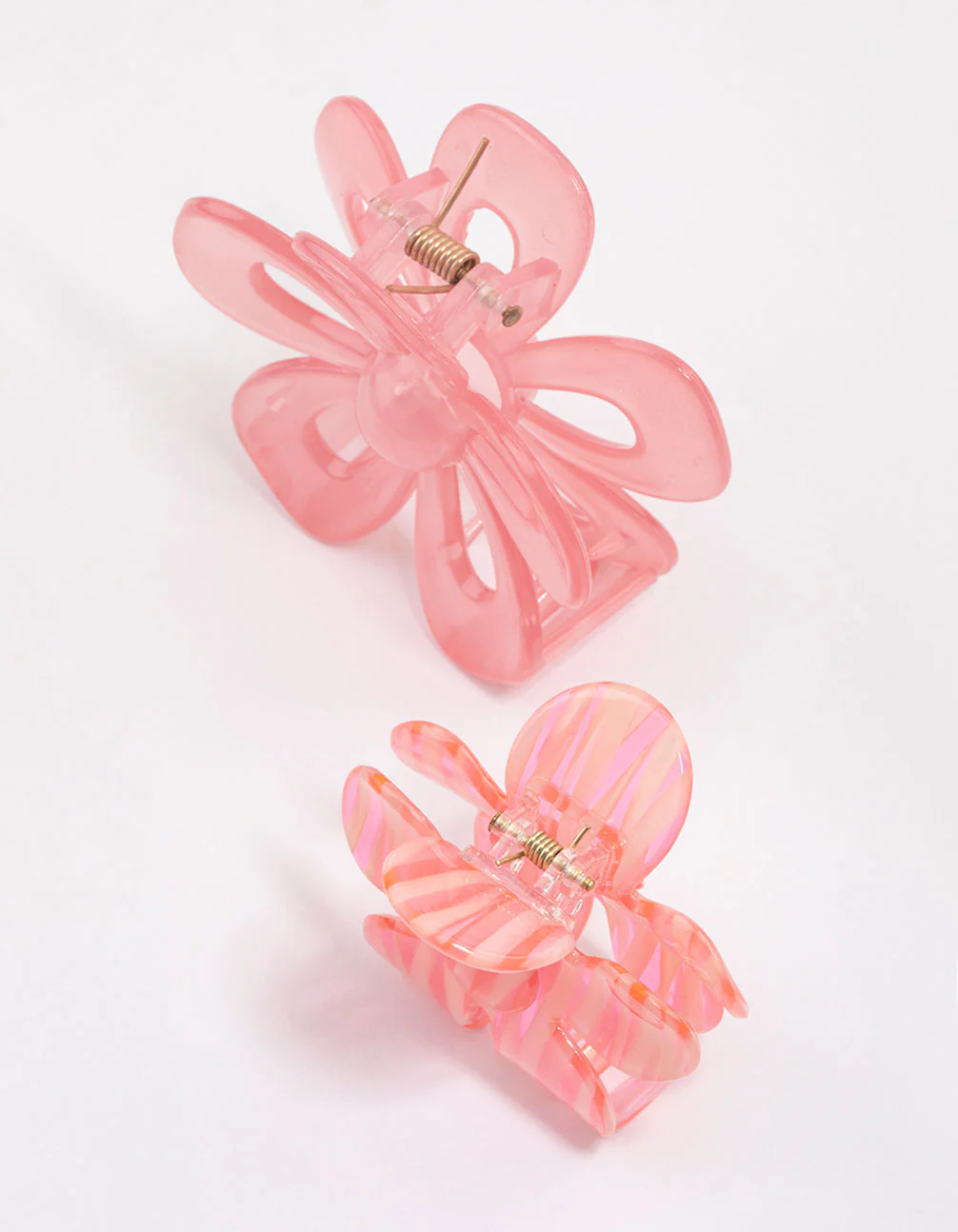 Pink Retro Flower Hair Claw Clip - Image 3